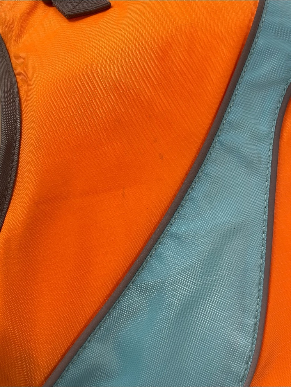 YOULY The Beach Bum Dog Flotation Vest Life Jacket Orange Blue Reflective Size L - Picture 6 of 7